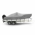 Eevelle Boat Cover BAY BOAT Rounded Bow, Outboard Fits 27ft 6in L up to 120in W Charcoal SFCCBR27120B-CHL